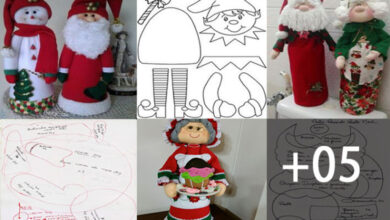 Curso de cómo hacer muñecos parados navideños con moldes